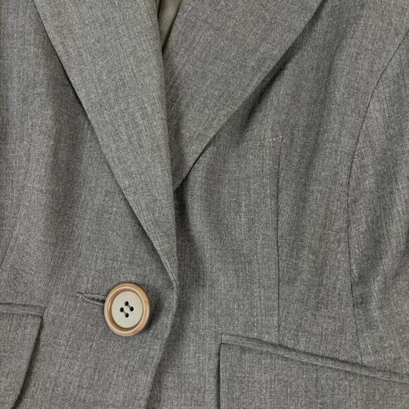 Trina Turk Blazer One Button Blazer Women's Size 4 in Charcoal - Picture 4 of 9